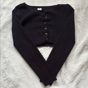 Sunday Best Black Cropped Cardigan